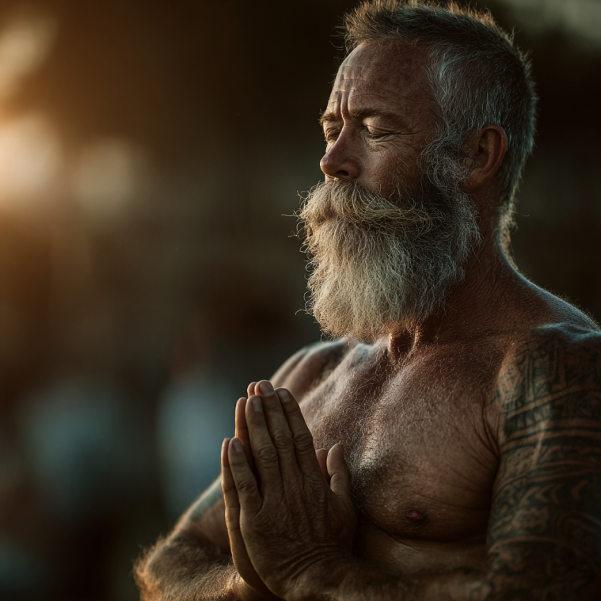 Інструктор йоги працює з літніми людьми